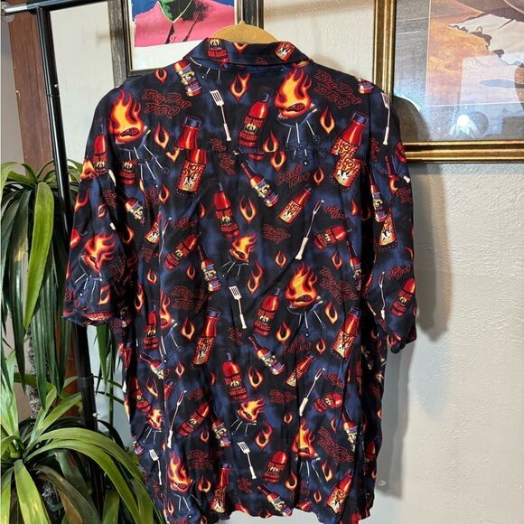 Vintage Big Dog Hot Sauce Rayon Shirt - Picture 4 of 6